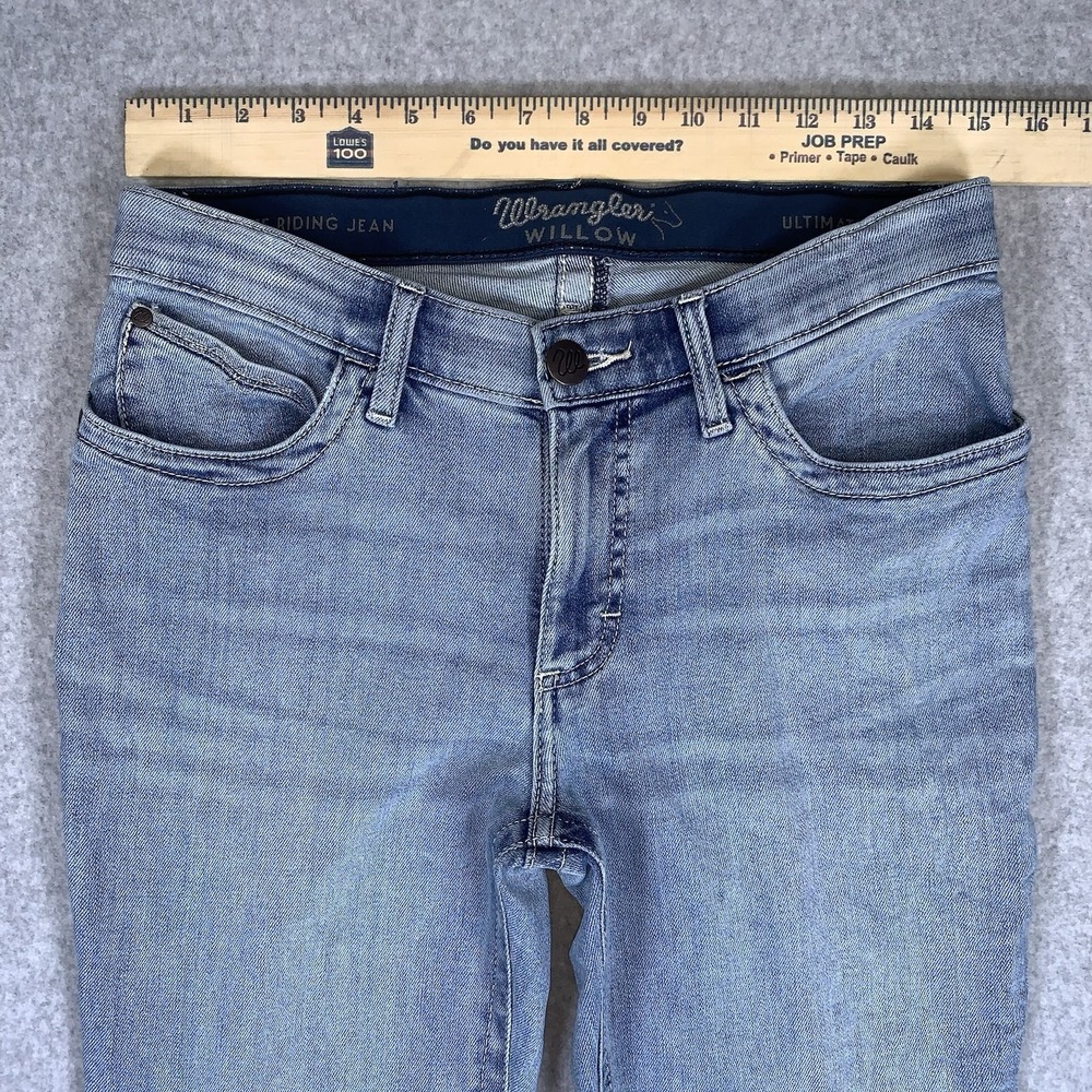 Wrangler Willow Jeans Womens 7x32 Blue Denim Ultimate Riding Bootcut Stretch - Picture 6 of 16